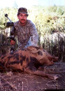 Mike, with a nice hog taken off the Sonoma County property.