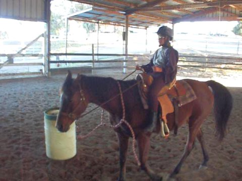 Barrel racing, slo mo style.